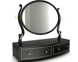 Antique Vanity Mirror with Drawers 3D model