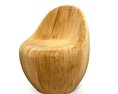 Wooden Sculpted Chair 3d model