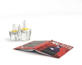 Recycled Newspaper Candle Holders Modello 3D