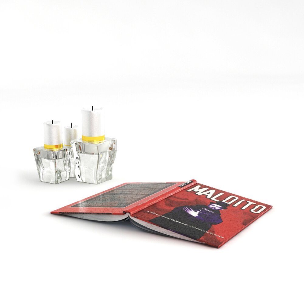Recycled Newspaper Candle Holders Modelo 3d