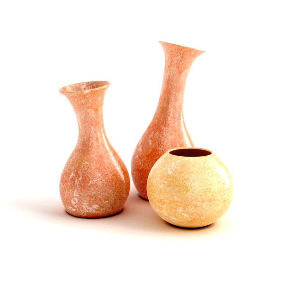 Ceramic Vase Trio 3D模型