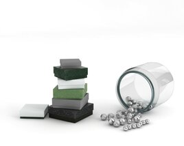 Assorted Abrasives and Polishing Media 3D 모델 