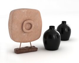 Abstract Sculpture and Vases Modelo 3D
