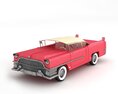 Vintage Red Convertible Car 3D модель