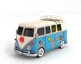 Colorful Vintage Van Model 3D модель