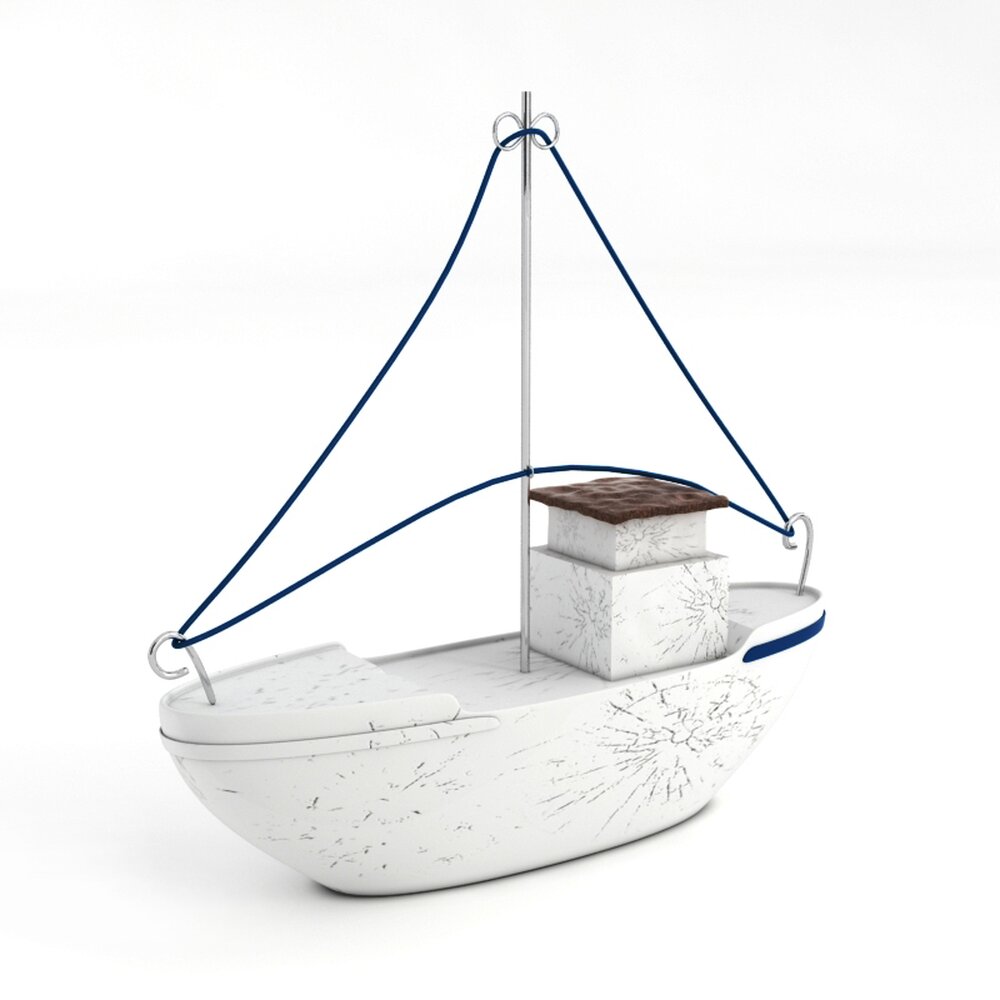 Decorative Hanging Boat Planter 3d model