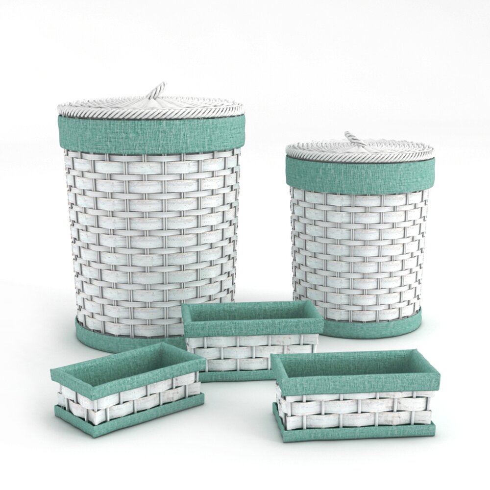 Woven Storage Containers Modelo 3d