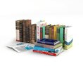 Assorted Book Collection Modelo 3d