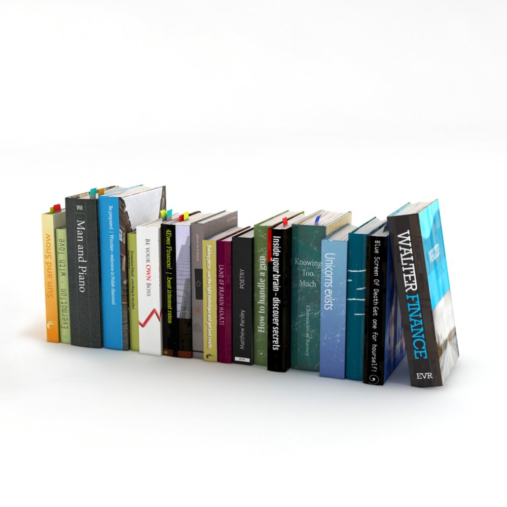 Row of Books 3D 모델 