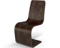 Modern Curved Wooden Chair 03 3D-Modell