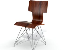 Modern Wooden Chair 05 Modello 3D