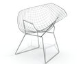 Wireframe Modern Chair Modello 3D