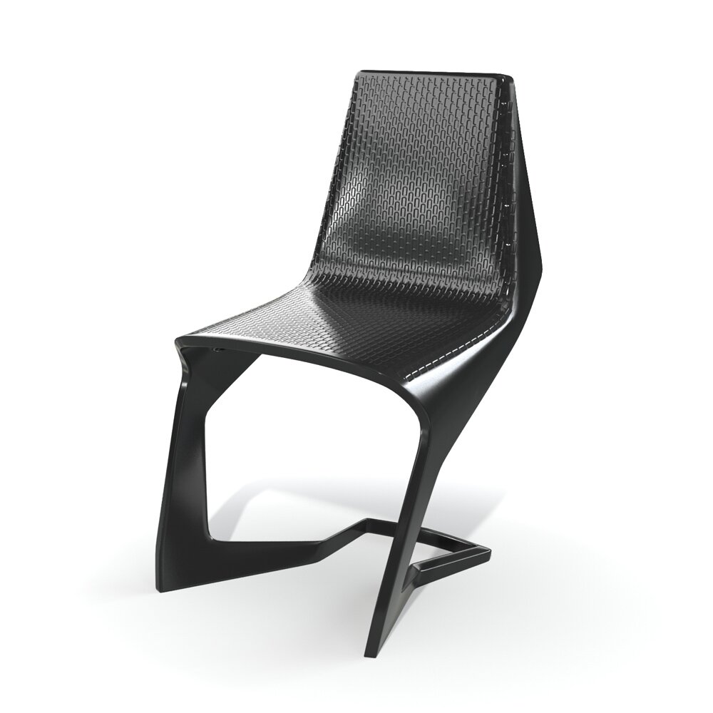 Modern Black Chair 02 3D 모델 