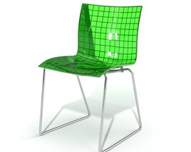 Modern Green Grid Chair Modello 3D