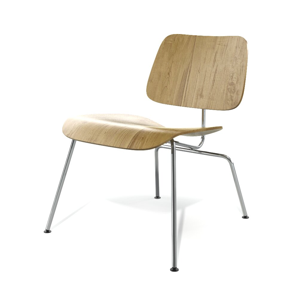 Modern Wood and Metal Chair 3D модель