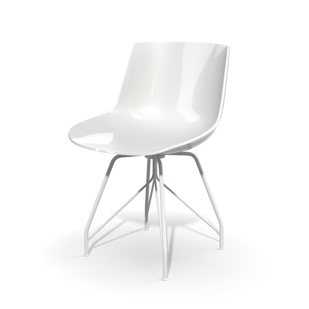 Modern White Chair 02 3D модель
