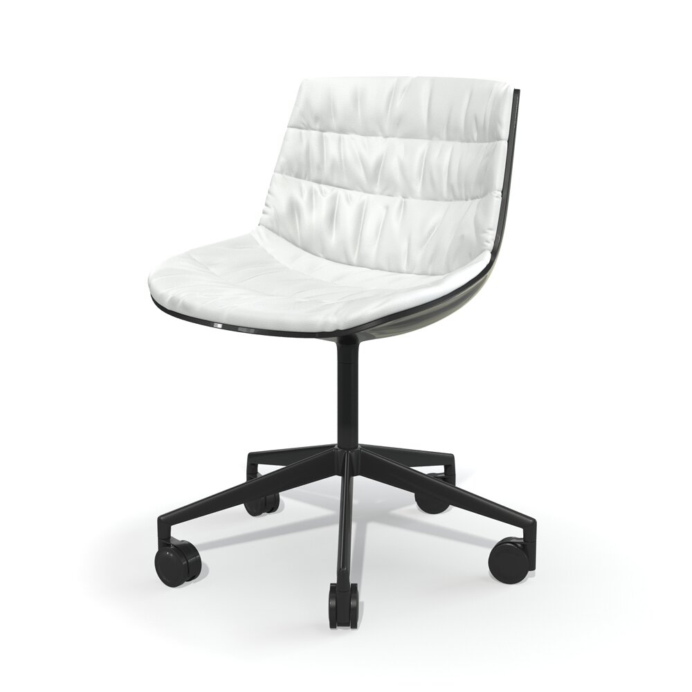 Modern White Office Chair 3D 모델 