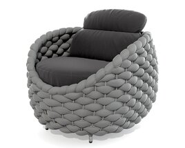 Braided Modern Armchair 3D model