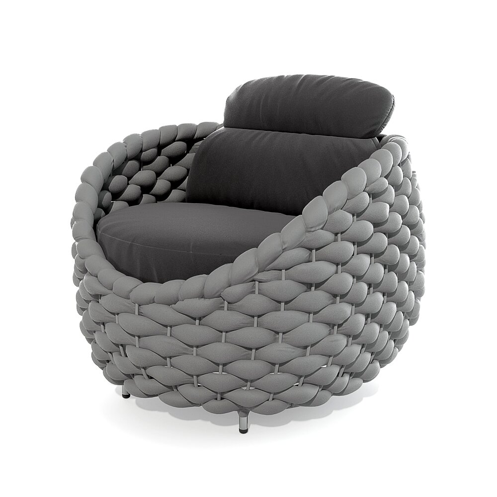 Braided Modern Armchair 3D 모델 