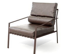 Contemporary Leather Armchair 3D-Modell