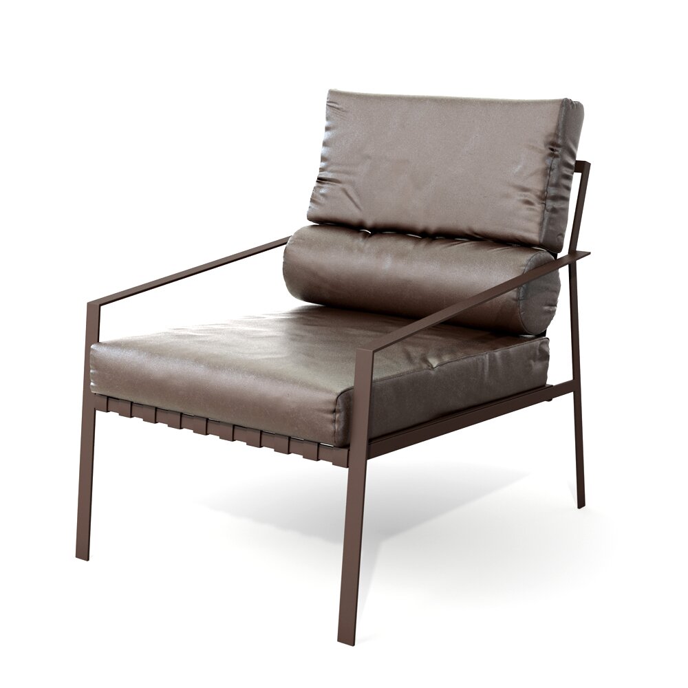 Contemporary Leather Armchair 3D 모델 