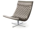 Modern Tufted Lounge Chair 3d model