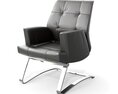 Modern Leather Lounge Chair 3d model