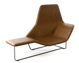 Modern Leather Chaise Lounge Modelo 3d