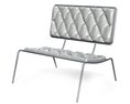 Modern Quilted Metal Bench 3d model