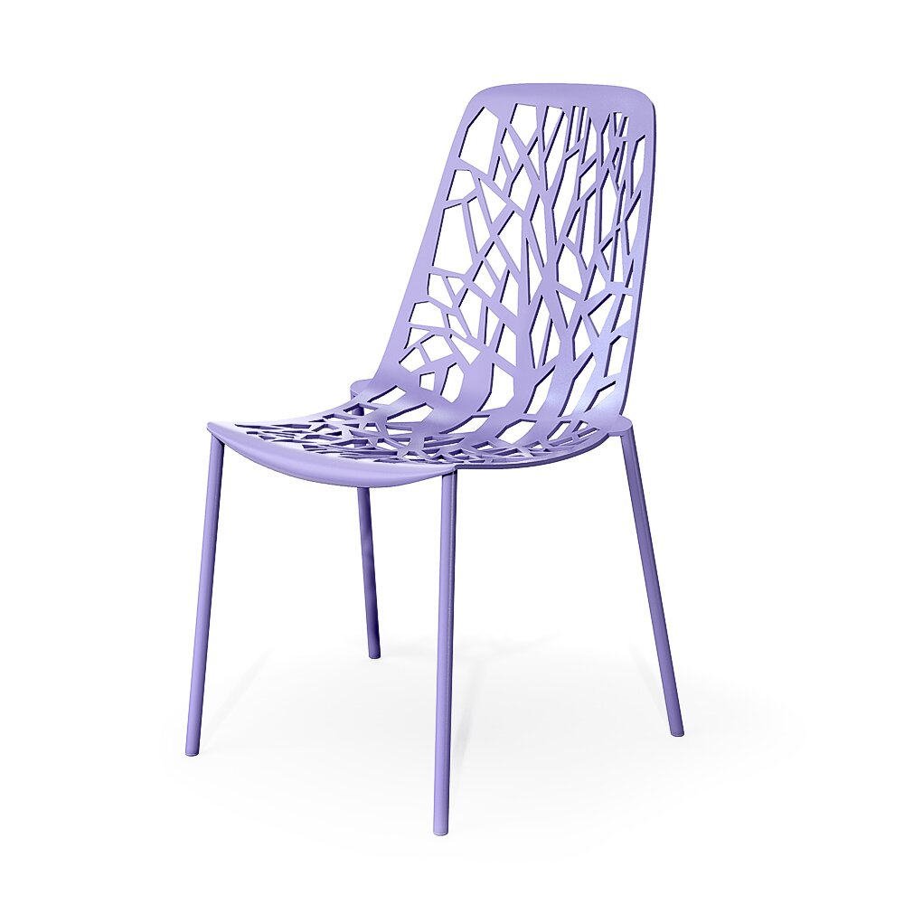 Modern Purple Abstract Design Chair 3D model