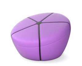 Purple Geometric Armchair 3Dモデル