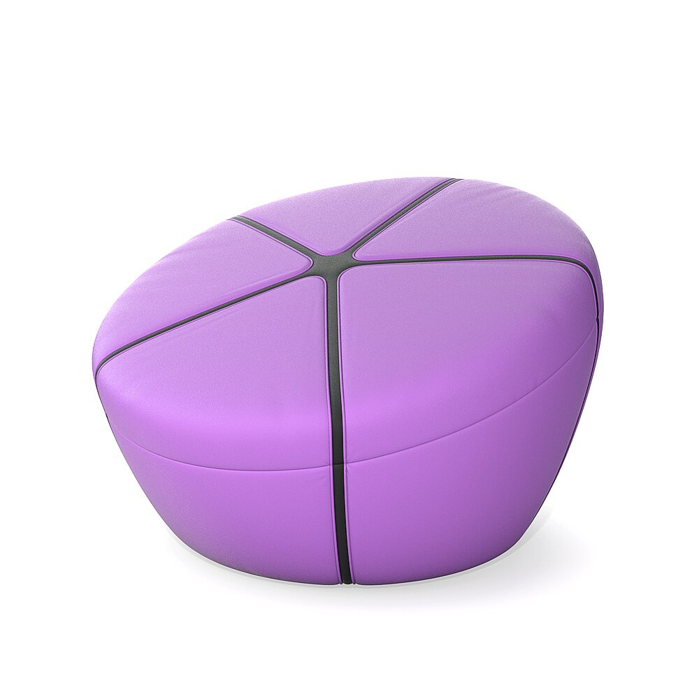 Purple Geometric Armchair 3D model