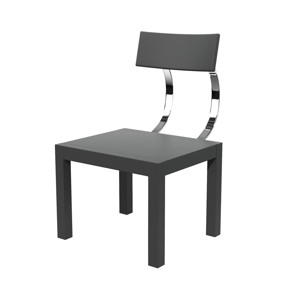 Modern Black Chair 03 3D model