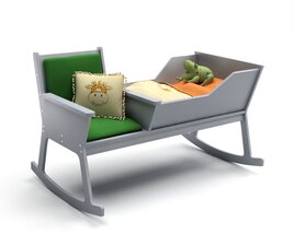 Convertible Rocking Bed-Sofa 3D-Modell