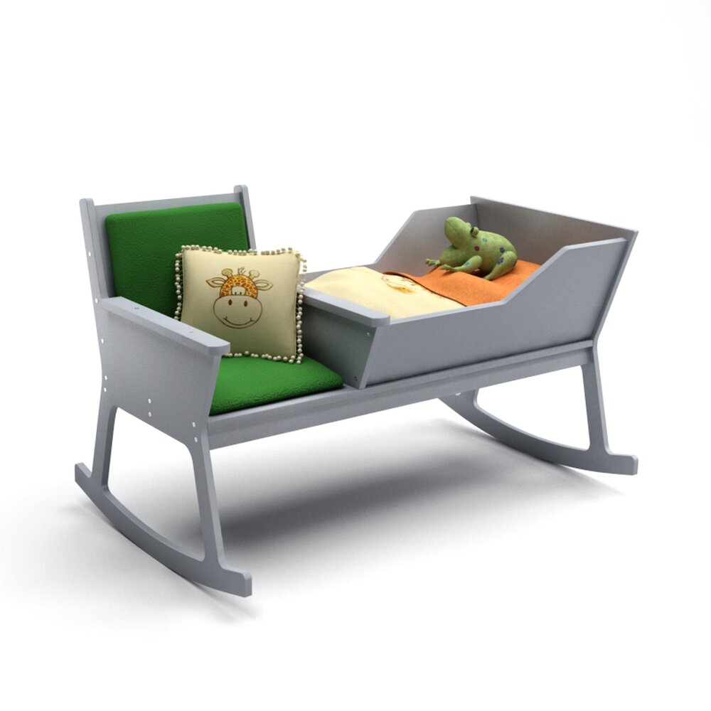 Convertible Rocking Bed-Sofa 3D 모델 