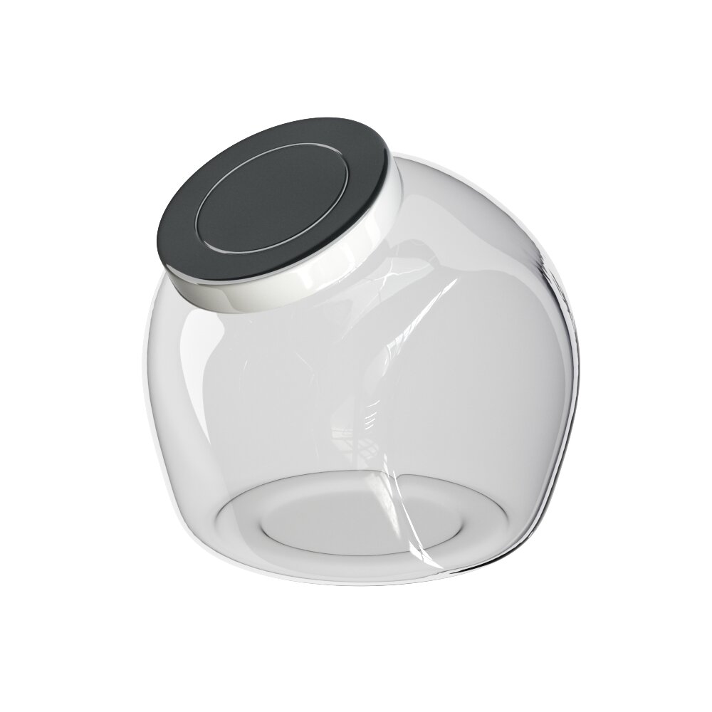 Clear Glass Storage Jar Modello 3D