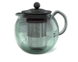 Glass Teapot with Infuser 3Dモデル