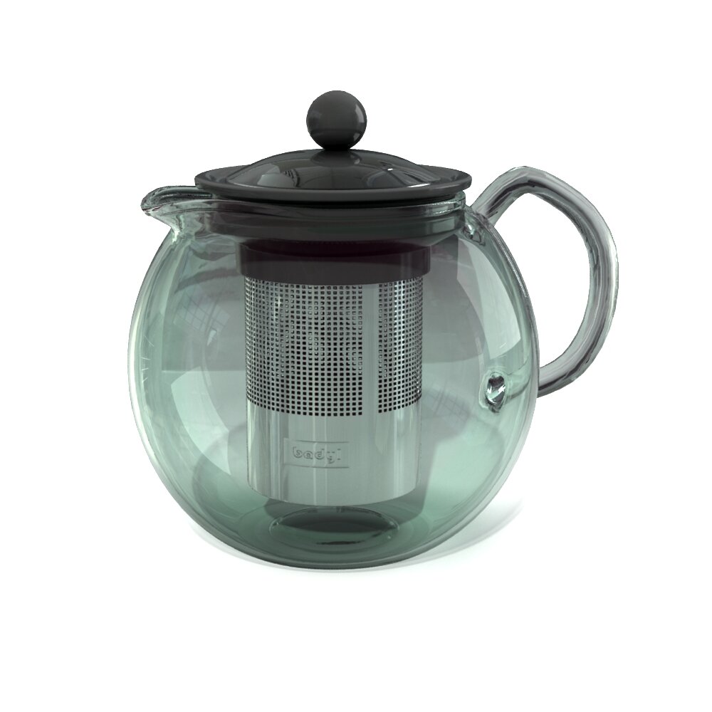 Glass Teapot with Infuser Modello 3D