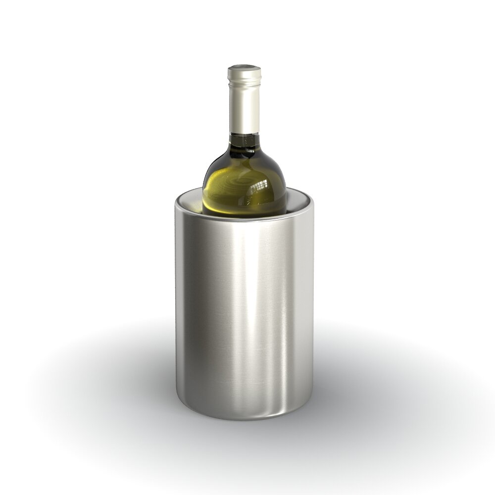 Wine Bottle in Chiller 3d model