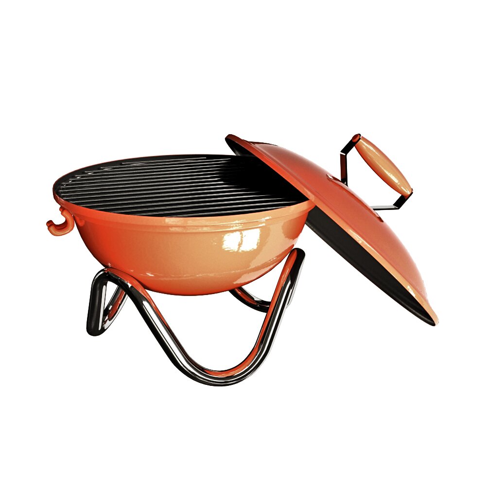 Portable Charcoal Grill 3D-Modell