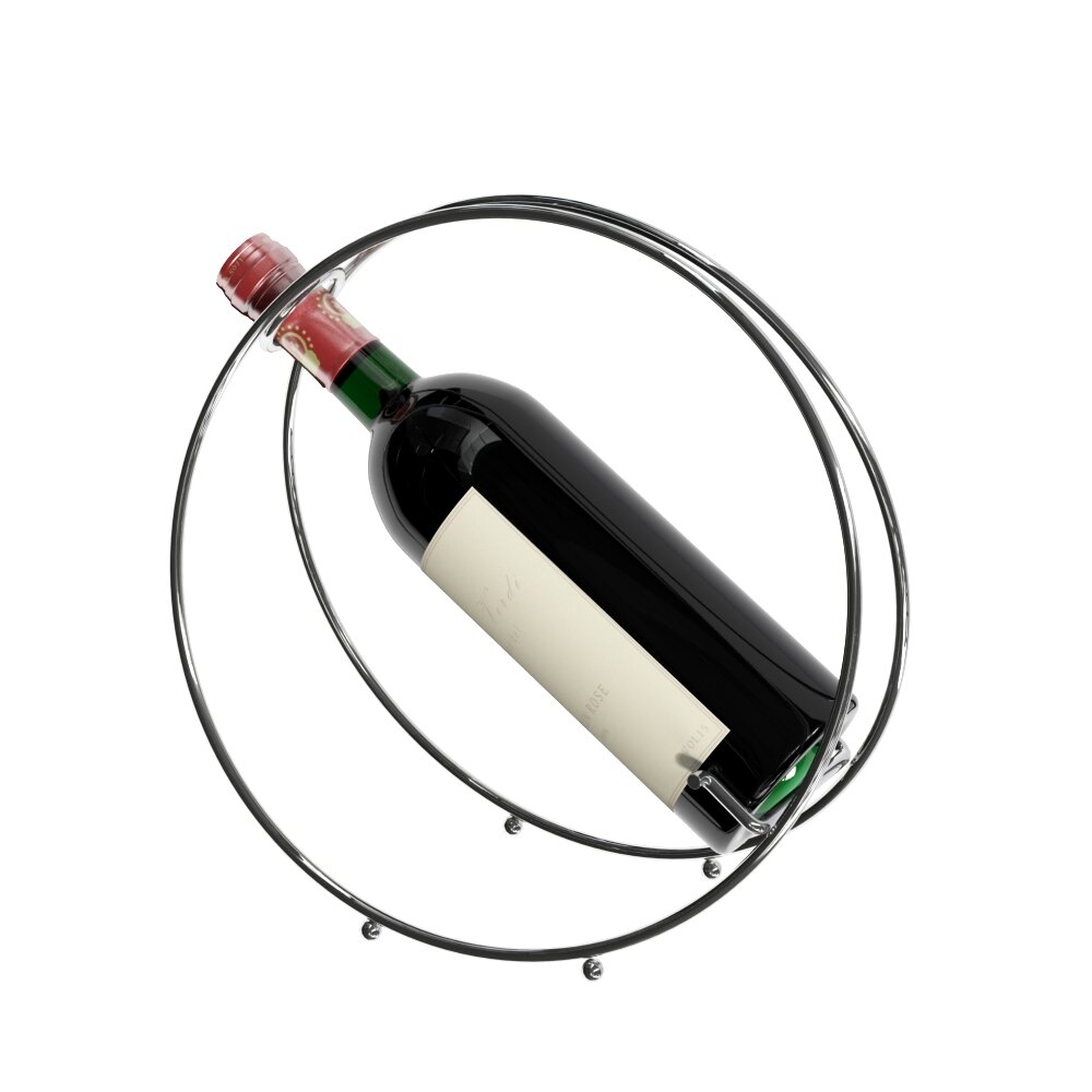 Circular Wine Bottle Holder Modelo 3d