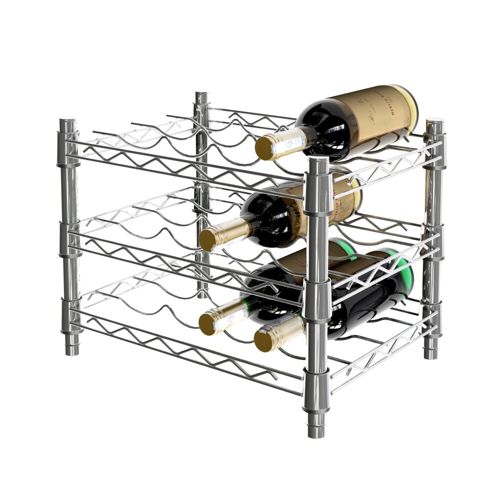 Modular Wine Rack Modello 3D