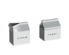 Ceramic Cream and Sugar Set 3Dモデル