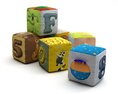 Colorful Alphabet Blocks 3D модель