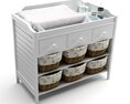 Changing Table with Storage Baskets 3d model