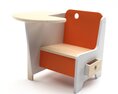 Modular Study Desk Chair Modèle 3d