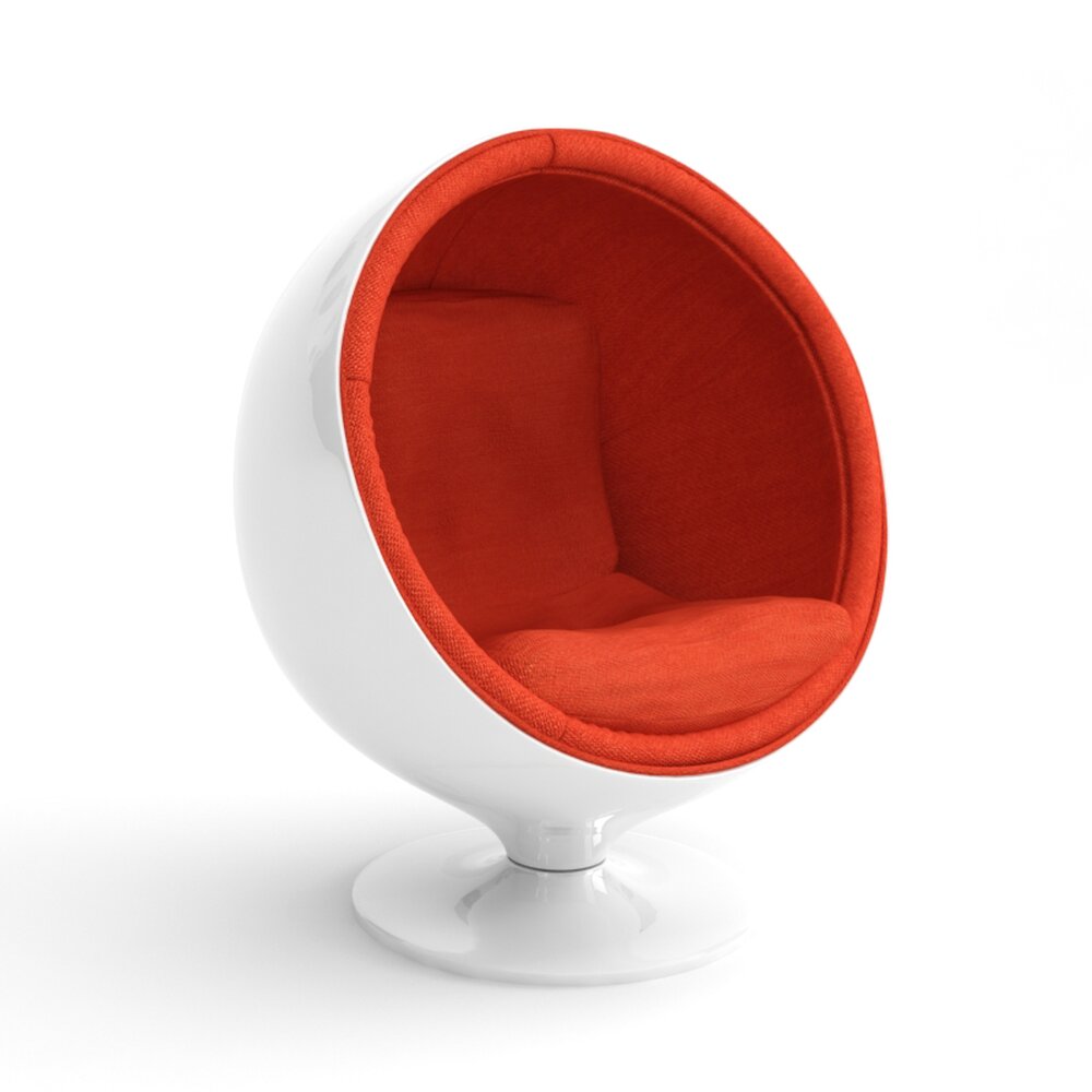 Modern Spherical Lounge Chair 3D 모델 
