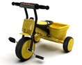 Yellow Kids' Pedal Tricycle with Storage 3Dモデル