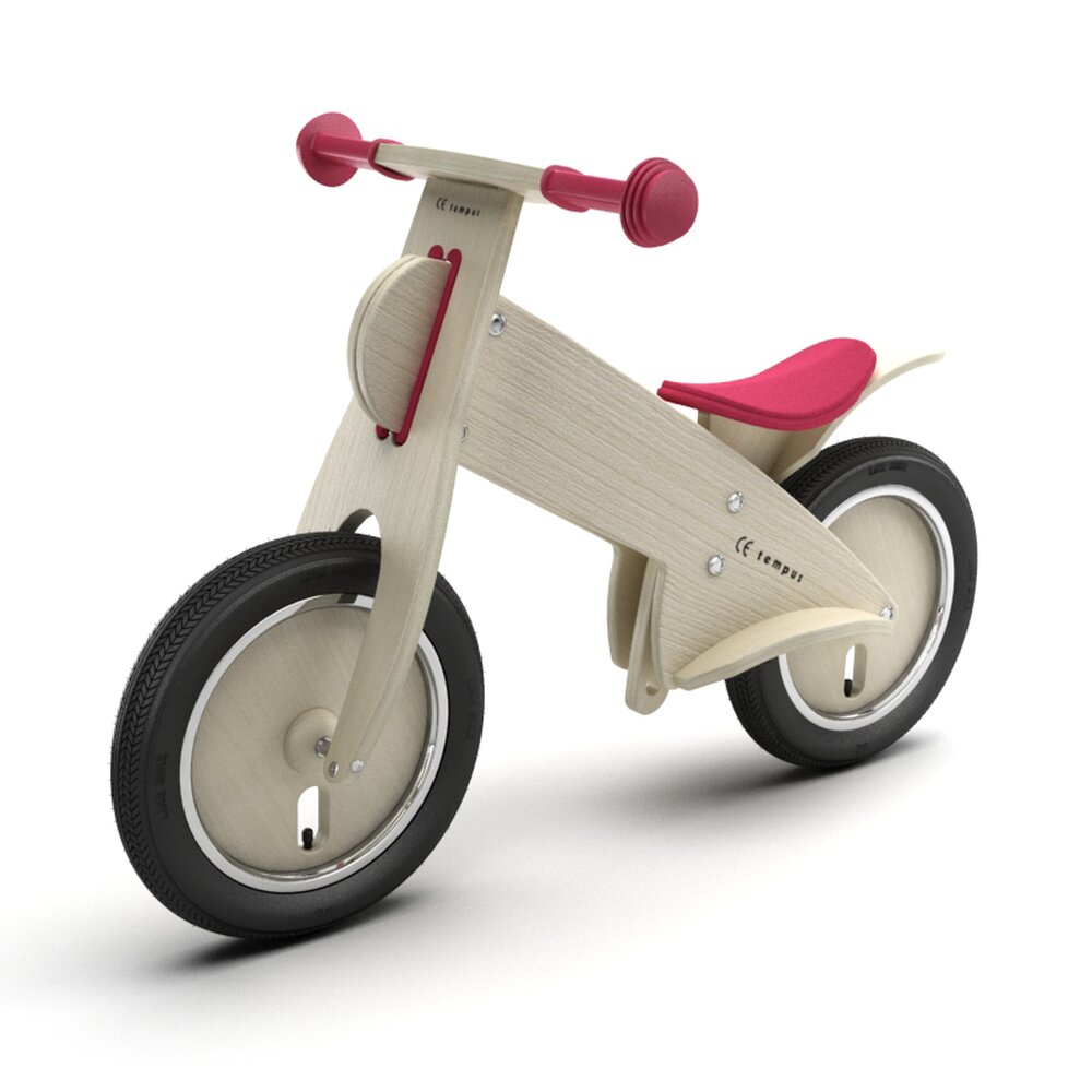 Wooden Balance Bike 3d model