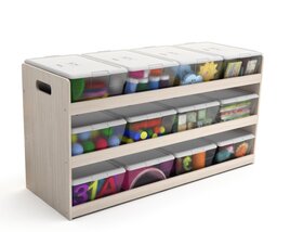 Children's Toy Storage Unit Modello 3D